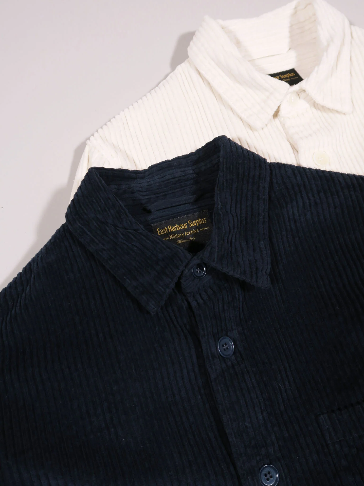 East Harbour Surplus Hadley Corduroy Jacket in Off White - Image 5