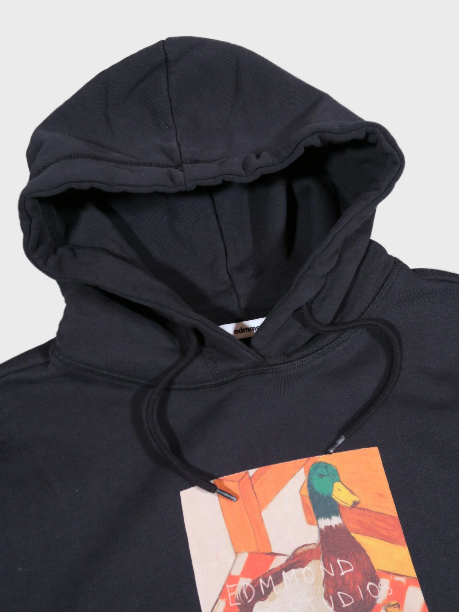 Edmmond Studios Cute Duck Hoodie in Black - Image 3
