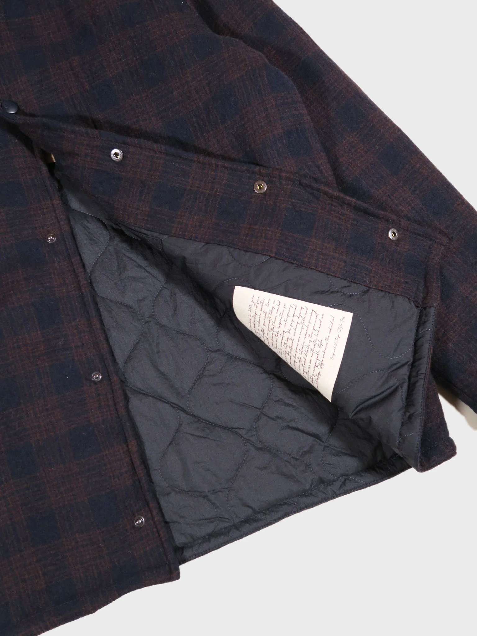 Original Vintage Style Harley Check Wool Jacket in Navy/Red - Image 4