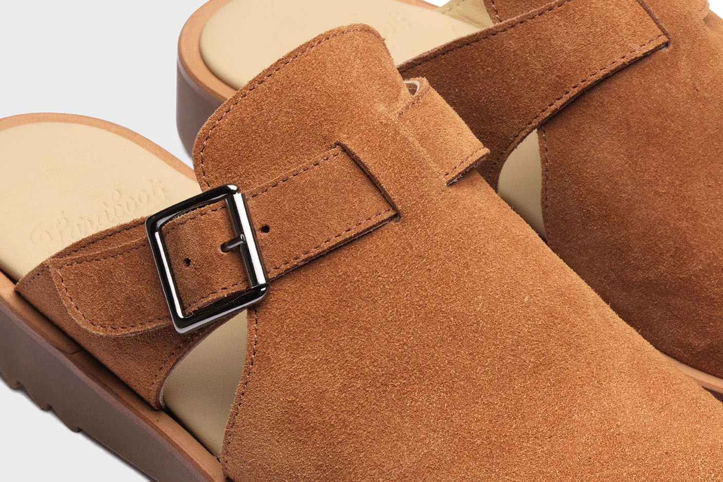 Paraboot Athenes Sport Suede Sandals in Cognac - Image 3