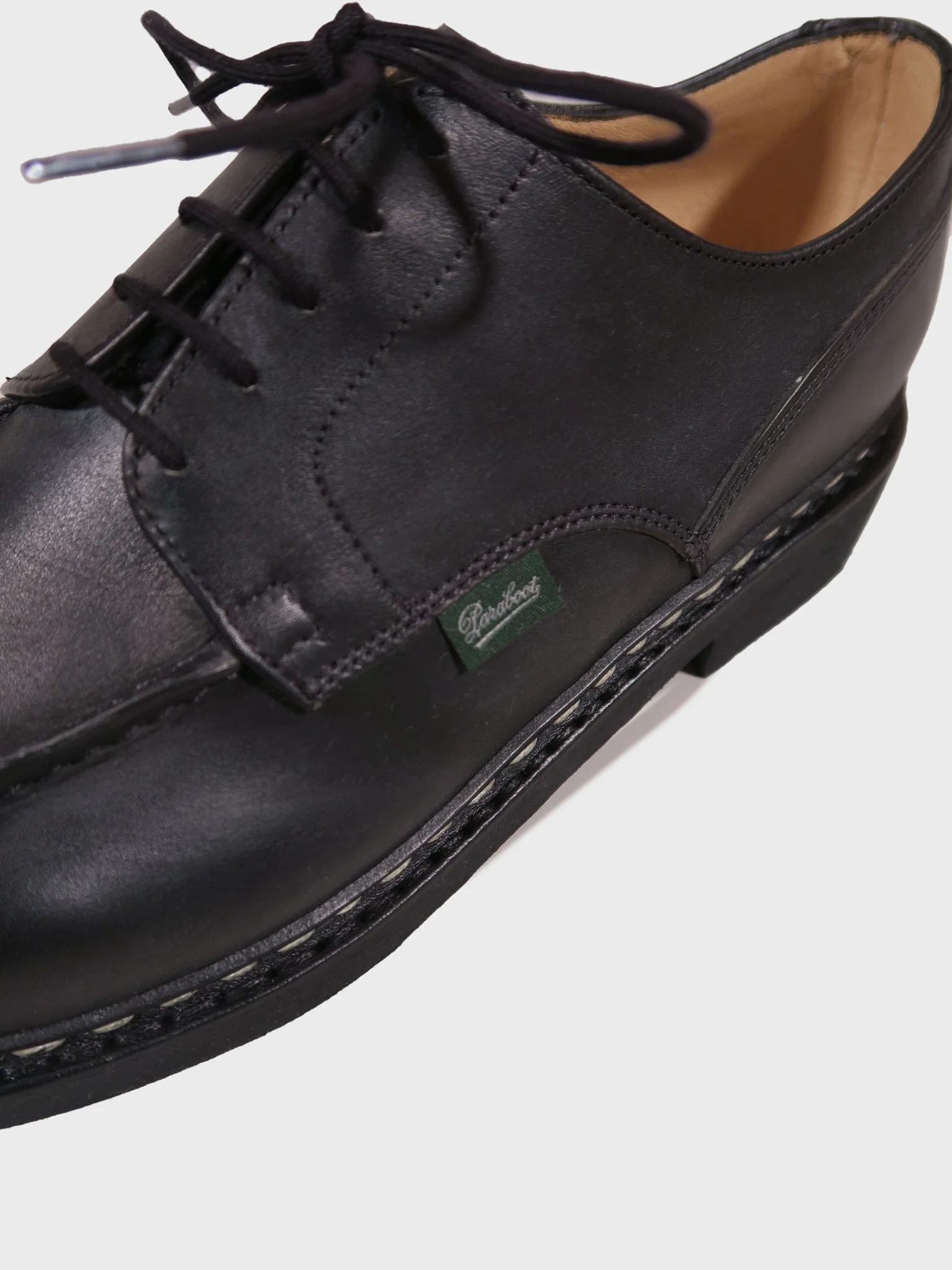 Paraboot Chambord Shoe in Lisse Black - Image 4