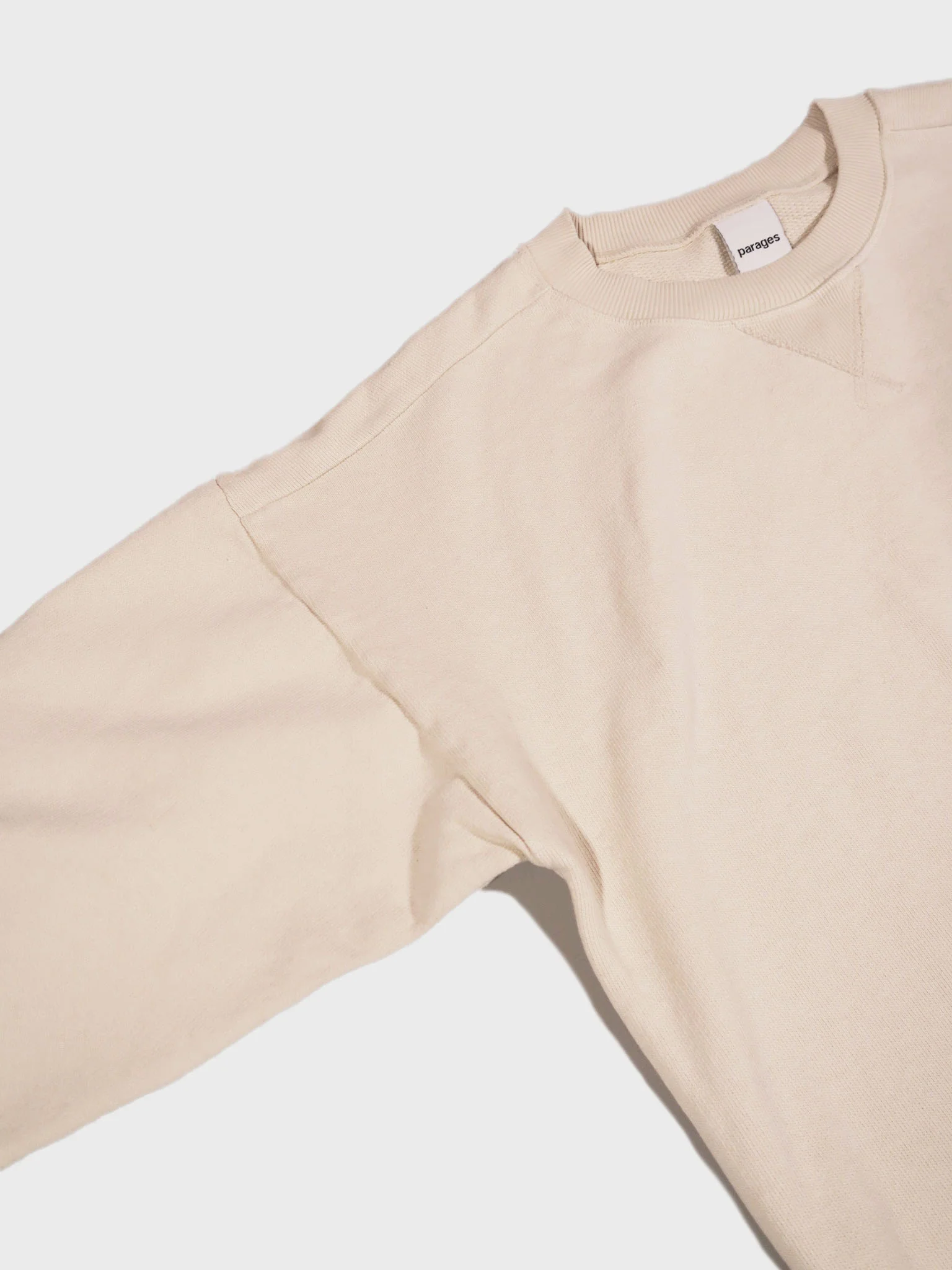 Parages Relaxed Crew Sweatshirt in Off-White - Image 3