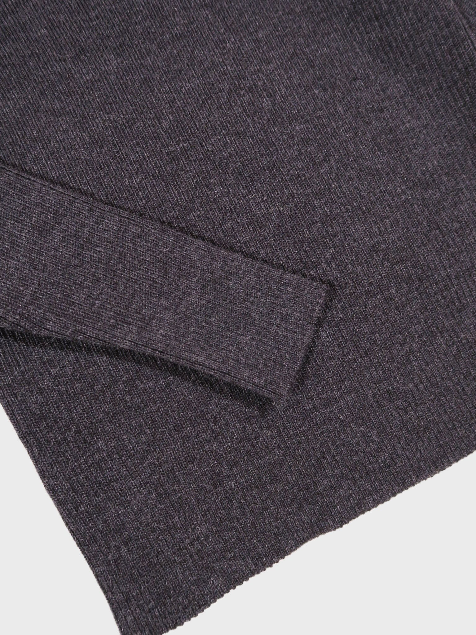 Parages Trucker Ribbed Zip Up Jumper in Anthracite - Image 3