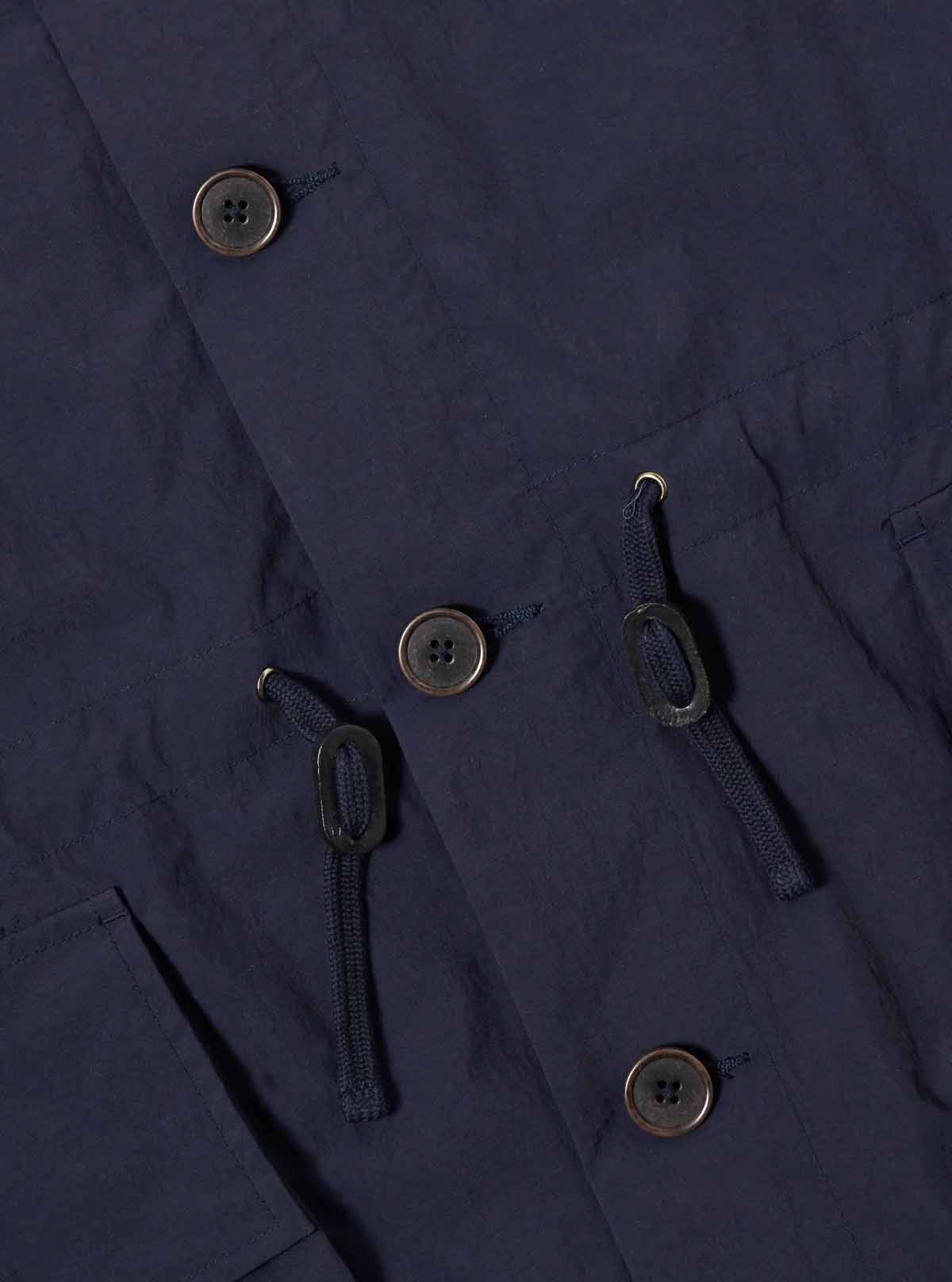 Universal Works Boston Parka in Navy Seo Recycled Nylon - Image 5