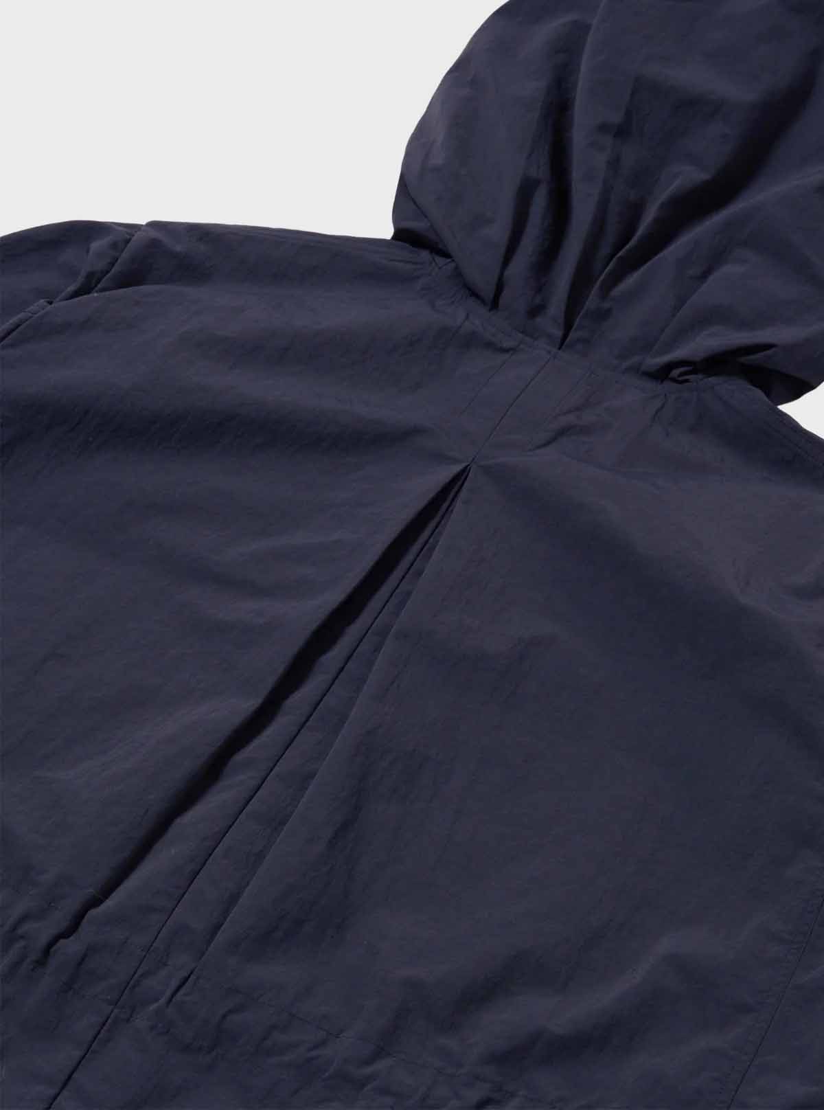 Universal Works Boston Parka in Navy Seo Recycled Nylon - Image 7