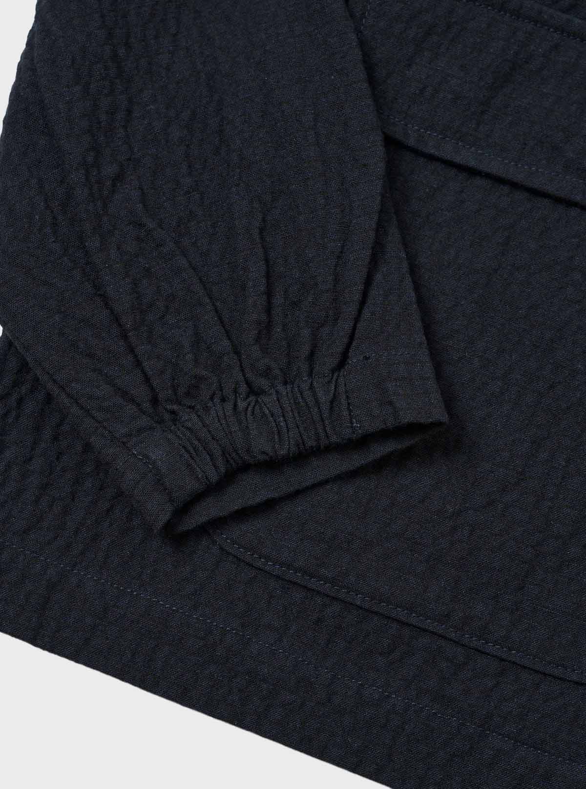 Universal Works Labour Jacket in Dark Navy Opsina Cotton - Image 3