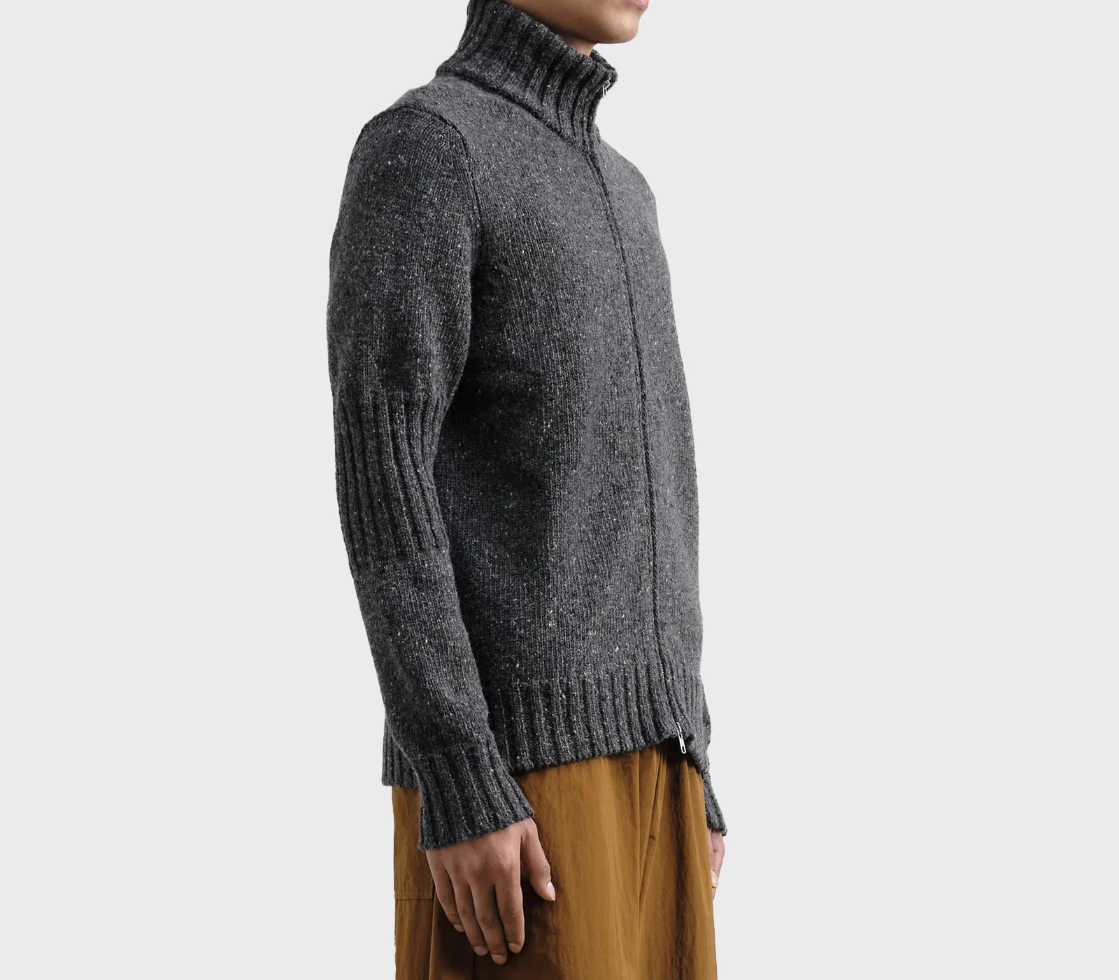 You Must Create Nova Zip Cardigan in Charcoal - Image 4